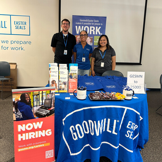 GESMN staff at job fair table